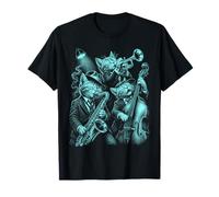 Bass Guitar Cat Jazz Rock Metal Music Blues Kitty Camiseta