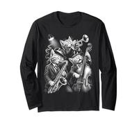 Bass Guitar Cat Jazz Rock Metal Music Blues Kitty Manga Larga