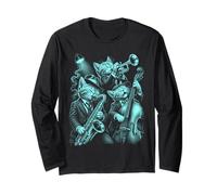 Bass Guitar Cat Jazz Rock Metal Music Blues Kitty Manga Larga