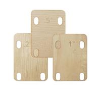 Bass Guitar Neck Shim Set - 3 Pieces Solid Maple Repair Spacer, Tapered Angle Inserts for Neck Tilt Correction, Enhance String Action | Luthier Maintenance Accessory for Travel Classroom Practice
