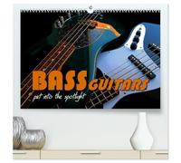 BASS GUITARS put into the spotlight (High Quality Premium Wall Calendar 2026 DIN A2 landscape),CALVENDO 12 Month Wall Calendar: Popular electric bass guitars