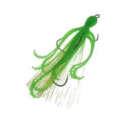 Bass Lures - 5 Inch 3-Hook | Glowing Octopus Realistic Tackle