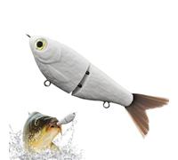Bass Lures - Blank Body Jointed Fishing Bait Kit, Custom Paint Crankbait System, Realistic Swimming Action Lures, Versatile Equipment | Artificial Lure For River, Lake, Shore Casting
