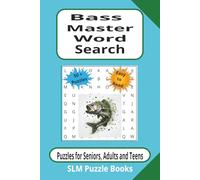 Bass Master Word Search: Word searches with easy to read print about Bass Fishing, Tackle, Bait, and more | 6x9 inches, 110 pages | 50+ puzzles… Gift for vacations, holidays and free times