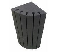 Bass Trap Mod. Eurosonic 80 x 30 x 30 Triángulos trampas baja frecuencia audio, Antracite Classico
