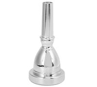 Bass Tuba Horn Mouthpiece, Copper Musical Instrument Mouthpiece, Wearproof & Medical - Grade Finish, Universal Fit for BBb CC Tubas, Professional and Student Tuba Part (Plata)