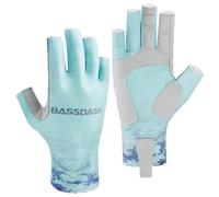 Bassdash ALTIMATE UPF 50+ Guantes de Pesca para Mujer protección Solar UV Guantes sin Dedos para Kayak Remo Senderismo Ciclismo conducción Entrenamiento de Tiro