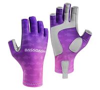 Bassdash ALTIMATE UPF 50+ Guantes de Pesca para Mujer protección Solar UV Guantes sin Dedos para Kayak Remo Senderismo Ciclismo conducción Entrenamiento de Tiro