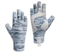 Bassdash Altime Guantes de Pesca sin Dedos con protección Solar UPF 50+ para Hombre y Mujer para Kayak Remo Senderismo Ciclismo conducción Tiro Entrenamiento