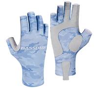 Bassdash Altime Guantes de Pesca sin Dedos con protección Solar UPF 50+ para Hombre y Mujer para Kayak Remo Senderismo Ciclismo conducción Tiro Entrenamiento