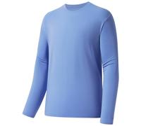 Bassdash Camiseta de Pesca de Manga Larga para Hombre, Mezcla de algodón Ultra Suave UPF 50+, protección Solar UV, Camiseta de Rendimiento Informal
