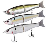 Bassdash SwimShad Glide Bait Jointed Swimbait - Juego de 3 cebos para Lucio, salmón, Trucha, Muskie