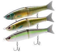 Bassdash SwimShad Glide Baits - Señuelo Articulado Deslizante 3 Unidades, Pesca en Agua Dulce/Salada para Lubina, Lucio, Salmón, Trucha, Muskellunge
