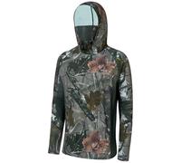 BASSDASH UPF 50+ - Camisetas de caza para hombre con máscara de manga larga con capucha de camuflaje para pesca, Woodland I, Small