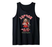 Basset - Bandera de Inglaterra con diseño de Perro de Londres Camiseta sin Mangas
