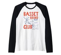 Basset Dad Club Basset Hound Dog Owner Dog Dad Fathers Day Camiseta Manga Raglan