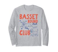 Basset Dad Club Basset Hound Dog Owner Dog Dad Fathers Day Manga Larga