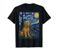 Basset Fauve de Bretagne Perro Van Gogh Noche Estrellada Camiseta