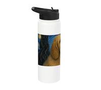 Basset Fauve de Bretagne Perro Van Gogh Noche Estrellada Stainless Steel Insulated Water Bottle