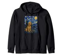 Basset Fauve de Bretagne Perro Van Gogh Noche Estrellada Sudadera con Capucha