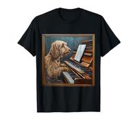 Basset Fauve de Bretaña Piano Dog Camiseta