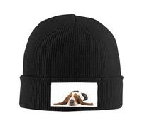 Basset Hound Basset Hound Dog Sombrero de Punta de Punto cálido Gorro de Moda Gorro de Otoño Invierno Al Aire Libre Gorros de Exterior para Adultos Unisex