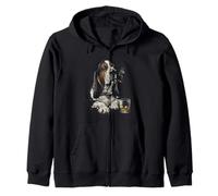 Basset Hound Cigarrillo Fumar Whisky Lover Funny Dog Sudadera con Capucha