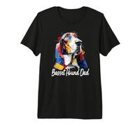 Basset Hound Dad Dog Lovers Hombres Mujeres Vintage Día del Padre Camiseta Premium
