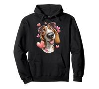 Basset Hound Dog - Gafas de Sol para el día de San Sudadera con Capucha