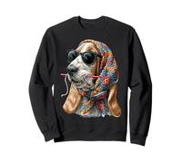 Basset Hound Dog Granny Square Crochet Yarn Crochet Lover Sudadera