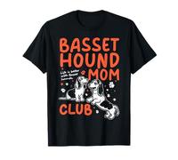 Basset Hound Mom Club La Vida es Mejor con Basset Hounds Dog Camiseta