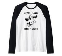 Basset Hound Short Legs Big Heart Camiseta Manga Raglan