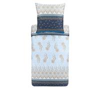 Bassetti 9323447 Oristano B1 - Juego de Ropa de Cama (2 Piezas, 155 x 220 cm, 80 x 80 cm), Color Azul