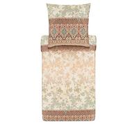 Bassetti AGRIGENTO 9321853 - Juego de Cama y Funda de Almohada de 100% satén de algodón, Color Beige 41, Medidas: 155 x 220 cm y 1 K 80 x 80 cm