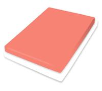 Bassetti Boxspring 9302396 - Sábana Bajera Ajustable (180 x 200 cm, 200 x 220 cm), Color Coral