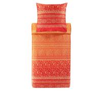 Bassetti Brenta 9327395 - Juego de Cama y Funda de Almohada (155 x 220 cm y 1 Funda de Almohada de 80 x 80 cm), Color Mandarina O1
