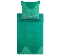 Bassetti Dolceacqua - Juego de Ropa de Cama (satén, 135 x 200 + 80 x 80 cm), Color Verde