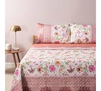 Bassetti Granfoulard - Colcha para cama de matrimonio de dos plazas, 100% algodón, 265 x 255 cm, art. Casablanca rosa P1