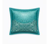 Bassetti Granfoulard - Funda de cojín 100% satén de algodón, funda con cremallera, 40 x 40 cm (DOLCEACQUA V1 VERDE)