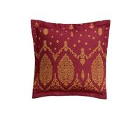 Bassetti Granfoulard - Funda de cojín 100% satén de algodón, funda de cojín con cremallera, 40 x 40 cm (Gold Decor Burdeos)