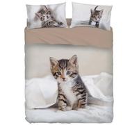 Bassetti Imagine - Juego de sábanas de matrimonio con impresión digital de alta definición (foto 12, 1, 2, 3 estrellas)