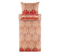 Bassetti ISOLABELLA 9329904 - Juego de Cama con 2 Fundas de Almohada (100% satén de algodón, 135 x 200 cm), Color Rojo