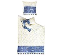 Bassetti Juego de Cama de satén, 100% algodón, 3 Blau, 155 x 220 cm + 80 x 80 cm