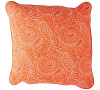 Bassetti Laglio 9320681 O1 - Funda de cojín Decorativa (100% algodón, satén Mako en Color Naranja, 40 x 40 cm)