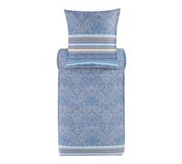 Bassetti Maser 9325870 - Juego de Cama y 2 Fundas de Almohada (100% satén de algodón, 200 x 200 cm y 2 Fundas de Almohada de 80 x 80 cm), Color Azul