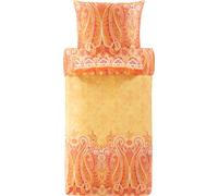 Bassetti MERGELLINA 9327388 - Juego de Cama y Funda de Almohada (100% satén de algodón, 135 x 200 cm), Color Naranja