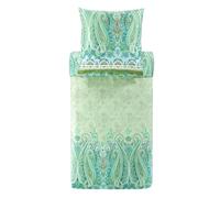 Bassetti MERGELLINA 9327389 - Juego de Cama y Funda de Almohada (100% satén de algodón, 135 x 200 cm), Color Verde