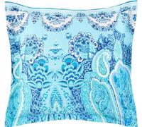 Bassetti MERGELLINA 9328348 - Funda de Almohada de satén de algodón 100% en Color Azul océano B1, Medidas: 40 x 40 cm