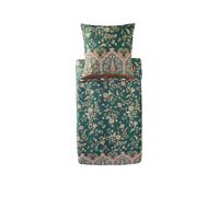 BASSETTI Ropa de cama de satén 70x90cm / 140x200cm INDIAN ROSES Verde verde oscuro