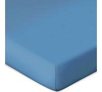 Bassetti Sábana Bajera Ajustable para Topper Uni Color Oltremare B1/831, tamaño 90 x 190, 100 x 220 cm